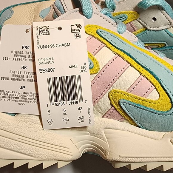 New in Box Adidas Original Yung-96 Chasm Blue Pink - Picture 2 of 6